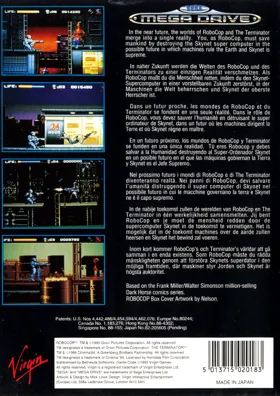 RoboCop versus The Terminator (Europe) (Beta) box cover back